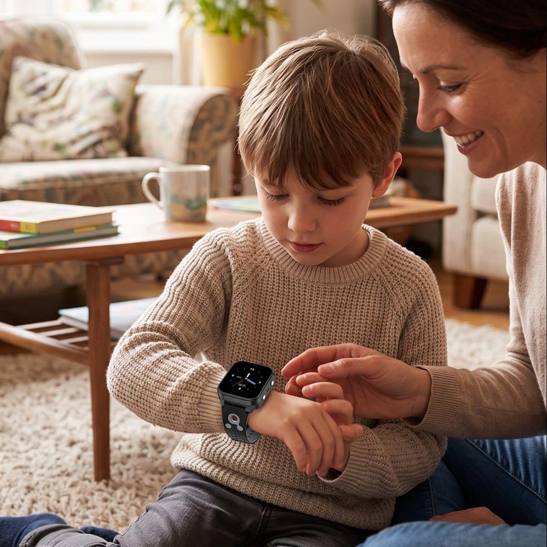 TRACKTOT – 4G Kinder-Smartwatch mit Touchscreen und Kamera