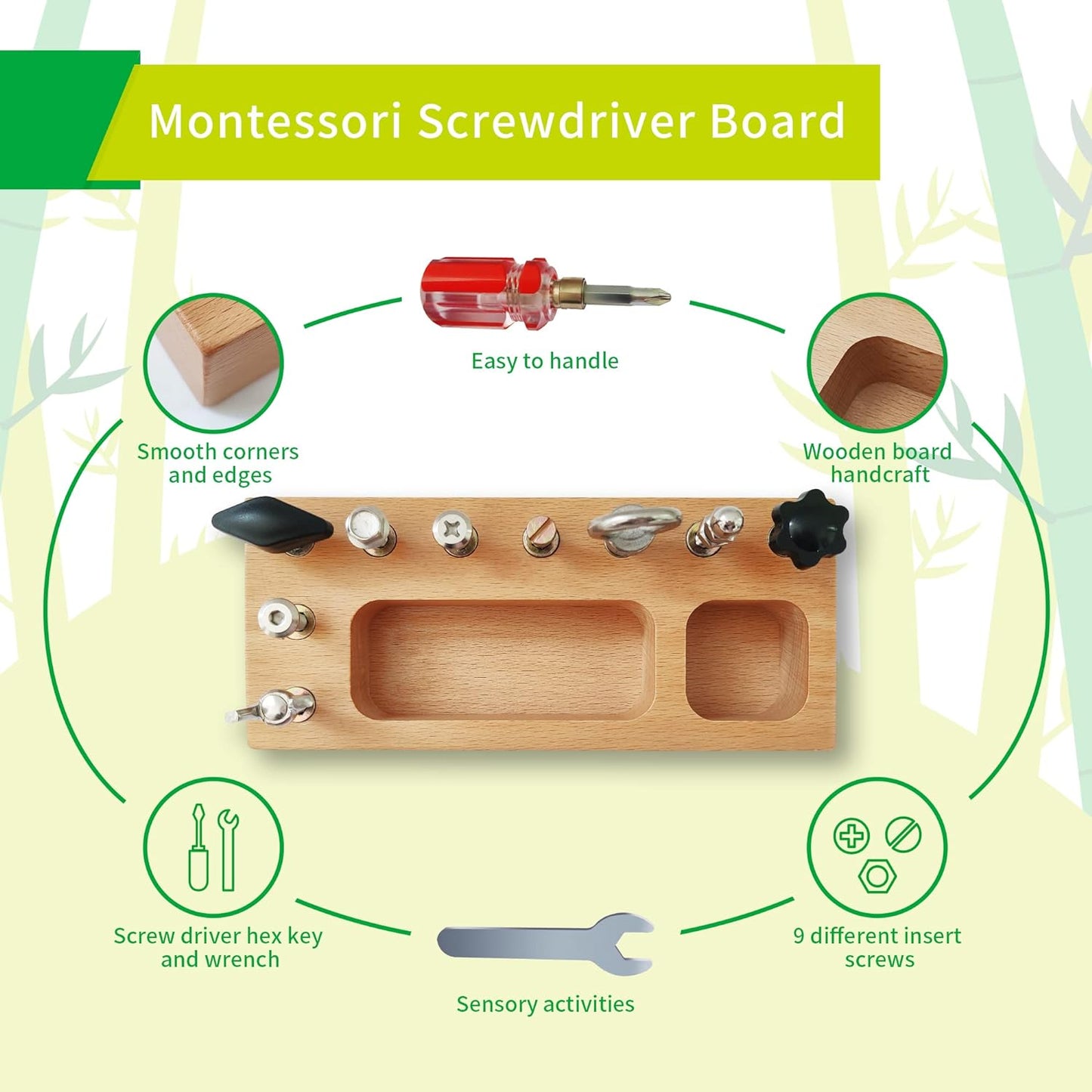 Beschäftigte Board Toys - Bildungsmontessori Game Board für kreative Kinder-6