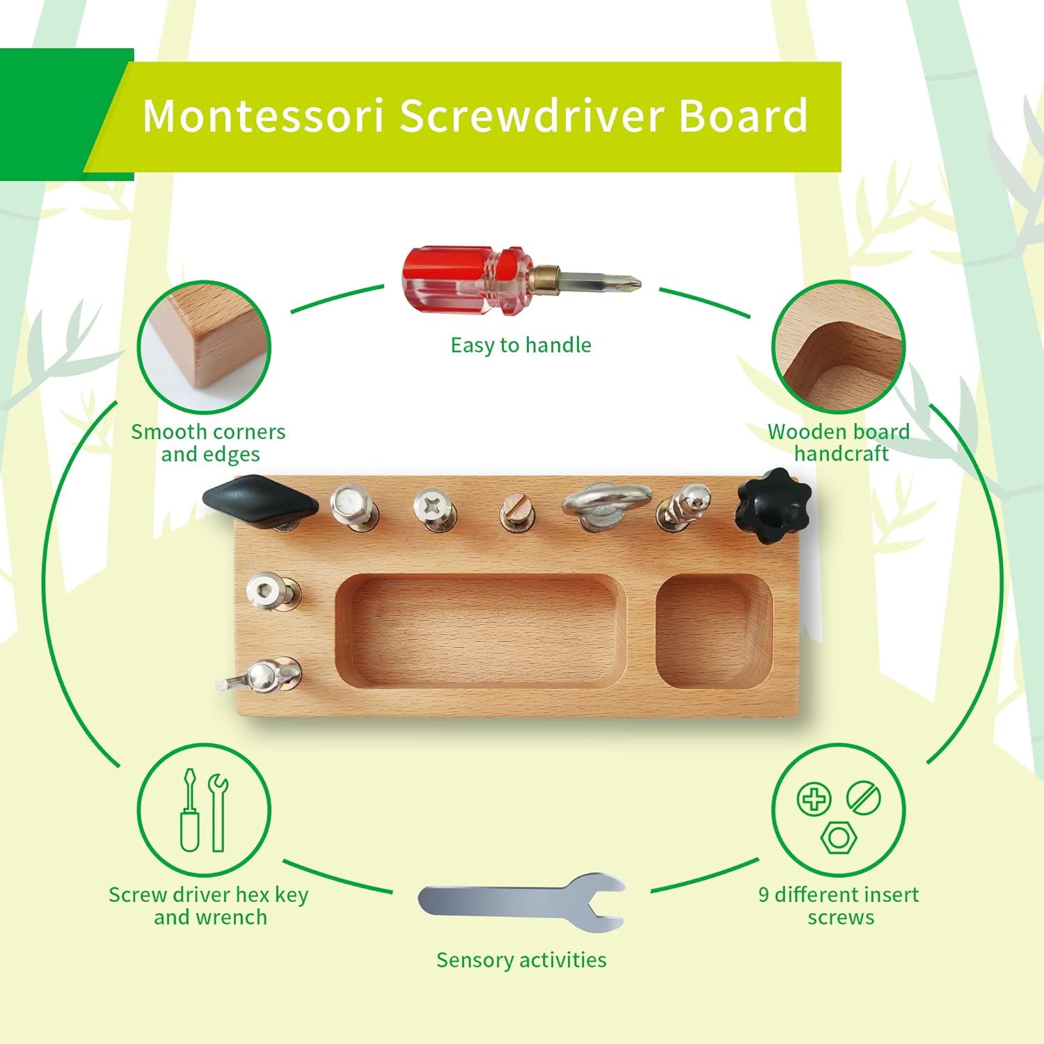 Beschäftigte Board Toys - Bildungsmontessori Game Board für kreative Kinder-6