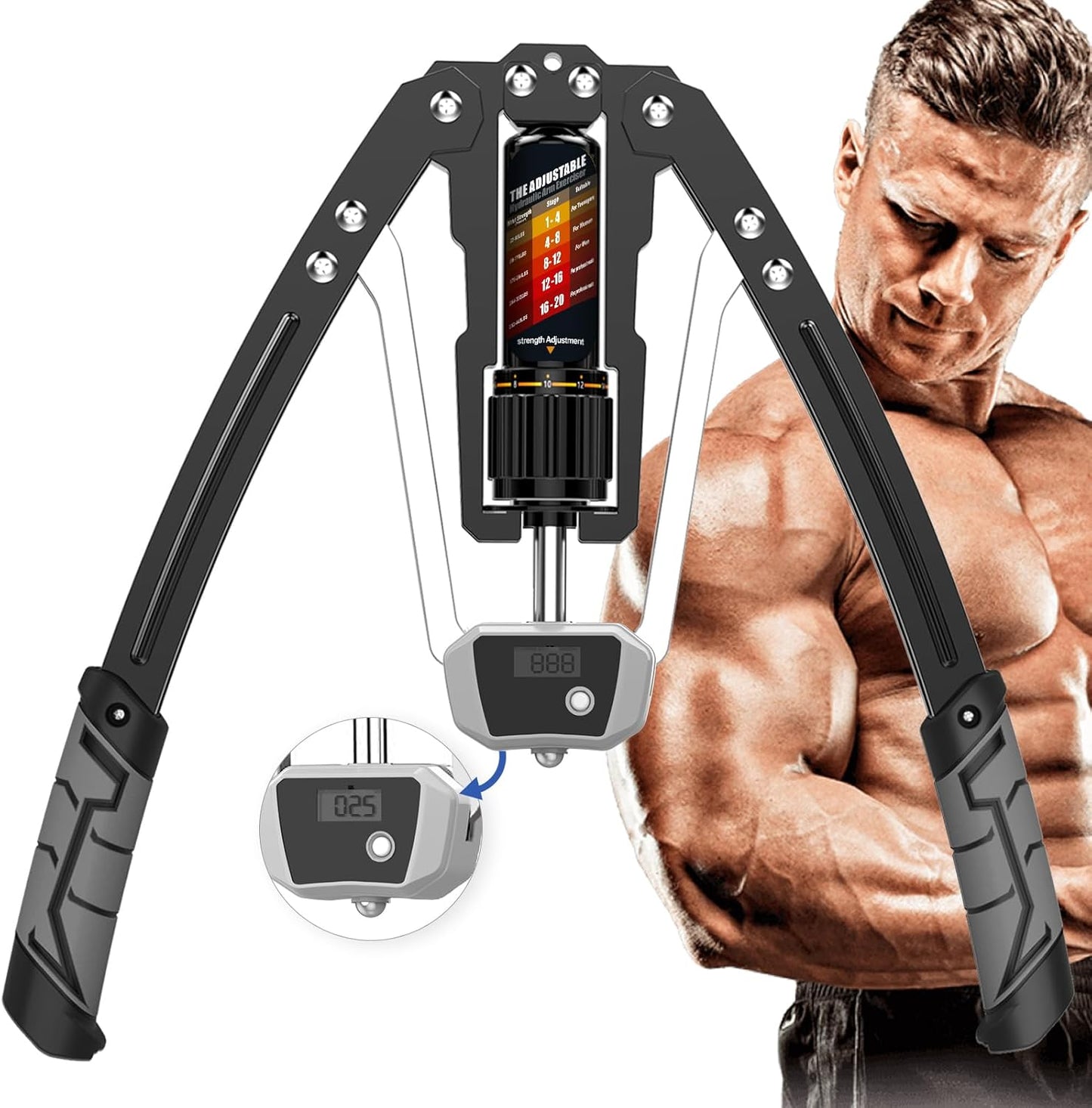 Variant image for Verstellbarer Armtrainer TwisterPro - Hydraulisches System 10-200 kg für Oberkörpertraining-4