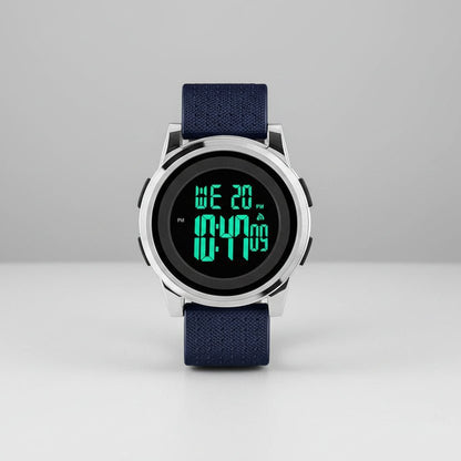 SLIMTIME – Reloj deportivo digital ultradelgado para hombre con pulsera de acero inoxidable