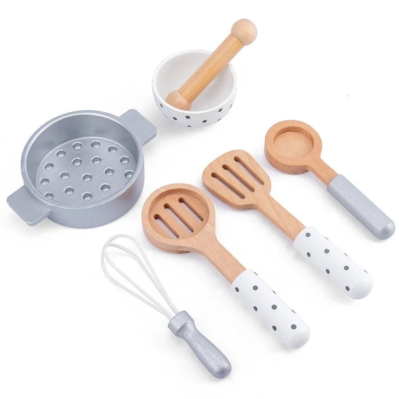 MiniChef Juego de cocina de madera realista para pequeños chefs