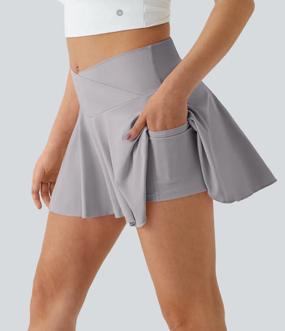 SOFTLYZERO - Airy tennis skirt with integrated shorts & UPF50+ protection