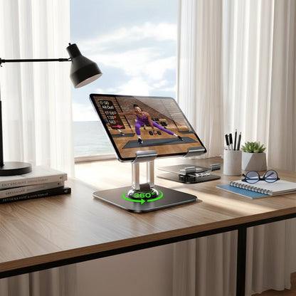 FLEXIHUB – Adjustable Tablet Stand with 360° Rotation for Universal Use
