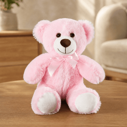 AMORETTA – Stuffed teddy bear or puppy with satin bow