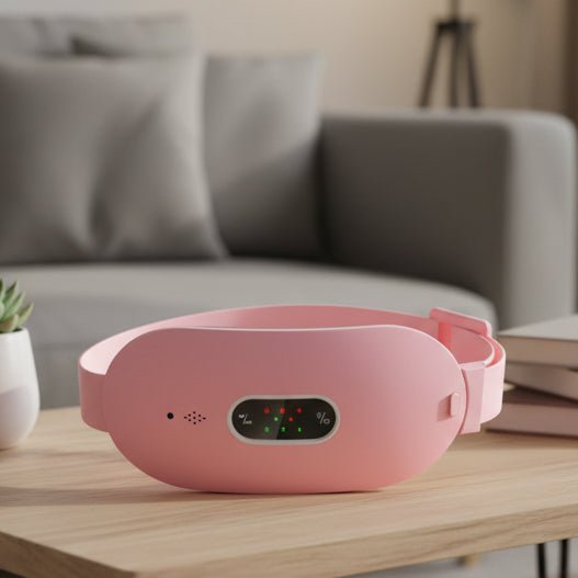 Relaxease Portable Massage & Heating Pad - Soulagement des douleurs menstruelles et abdominales grâce à la chaleur du graphène et au massage par vibrations
