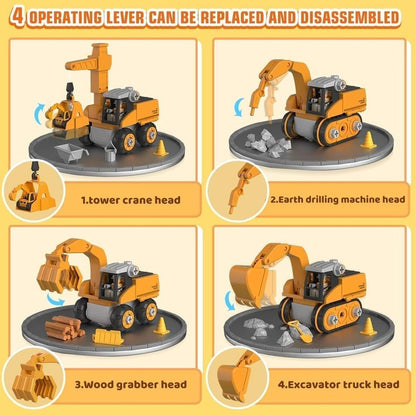 BUILDTRIQ – Elektrisches Ingenieur-Bauset für Kinder mit Schraubwerkzeug und Fahrzeugteilen