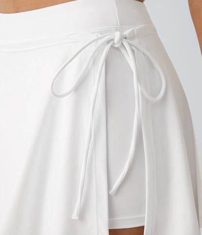 Softlyzero CoolTouch Skirt - Airy 2-in-1 mini skirt with pockets & tie belt
