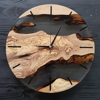 VIKTID ELMWAY – Orologio da parete in legno nordico silenzioso per casa e ufficio