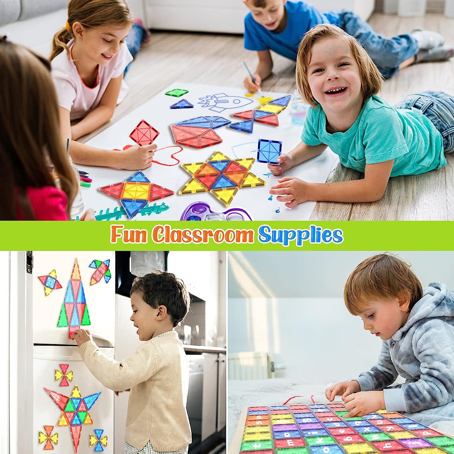  Montessori Magnetic Tiles - Entdecken Sie den endlosen Gebäudespaß-6