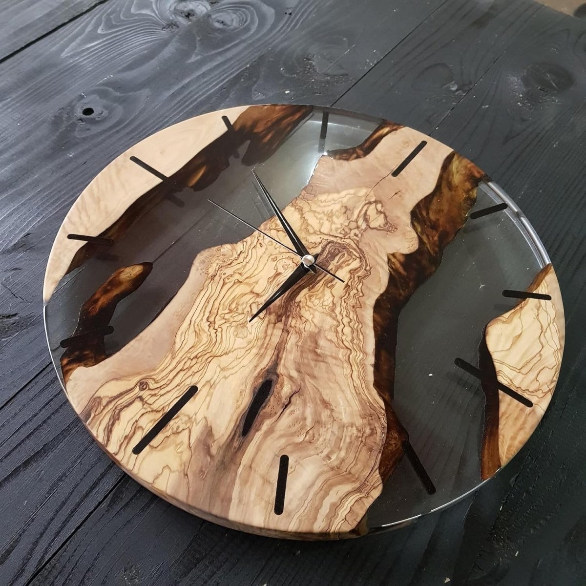 VIKTID ELMWAY – Orologio da parete in legno nordico silenzioso per casa e ufficio