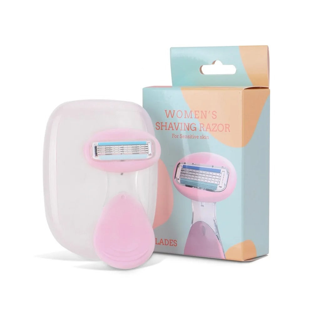 Sharpge - 4-blade compact razor with storage box | Smooth skin on the go & at home