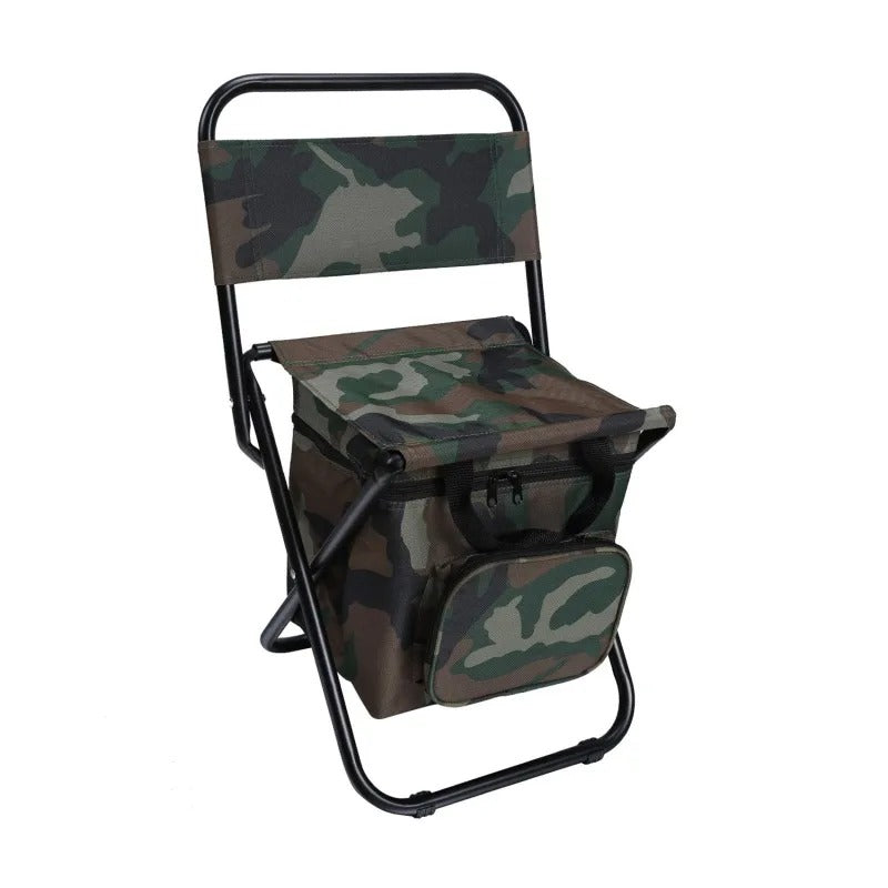 COOLCAMP CHAIR - Folding chair with backrest & integrated cool bag