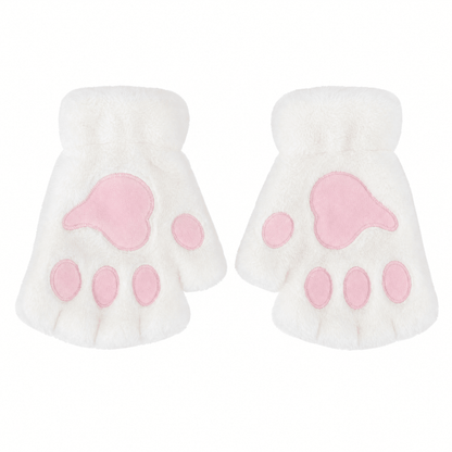 PAWLETTA – Mitaines en peluche à motif de pattes de chat