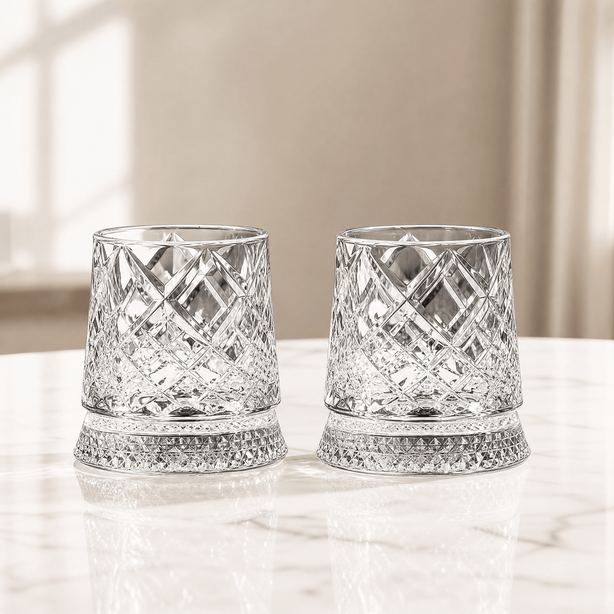 VETRANO – Verres à whisky avec base rotative à 360°