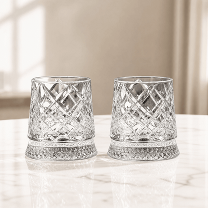 VETRANO – Verres à whisky avec base rotative à 360°