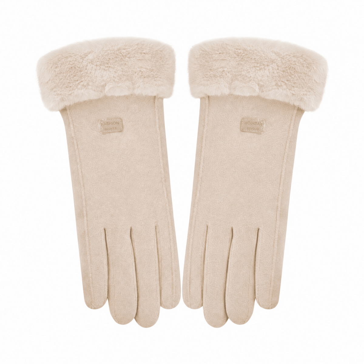 FURVENA – Damen-Winterhandschuhe mit flauschigem Kunstfellbündchen