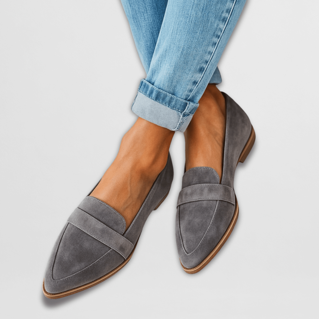 AVELINE – Damen-Loafer in weicher Velourslederoptik