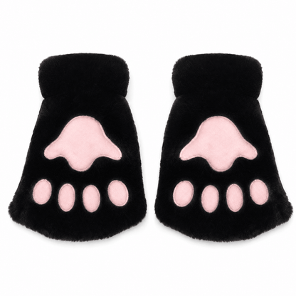 PAWLETTA – Mitaines en peluche à motif de pattes de chat