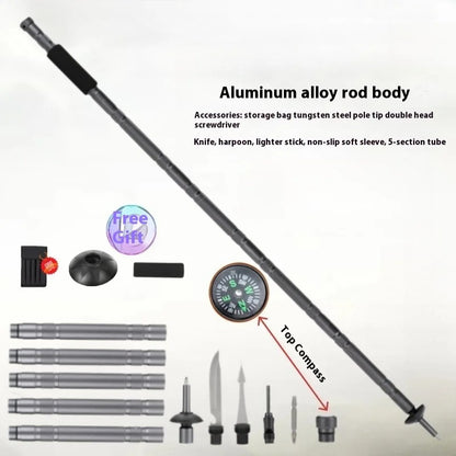 SURVIVAL TREKKER - Tactical hiking pole with multi-tool function for outdoor & emergencies