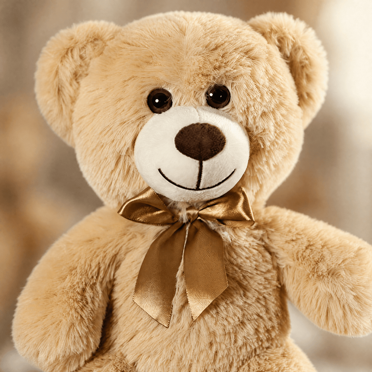 AMORETTA – Stuffed teddy bear or puppy with satin bow