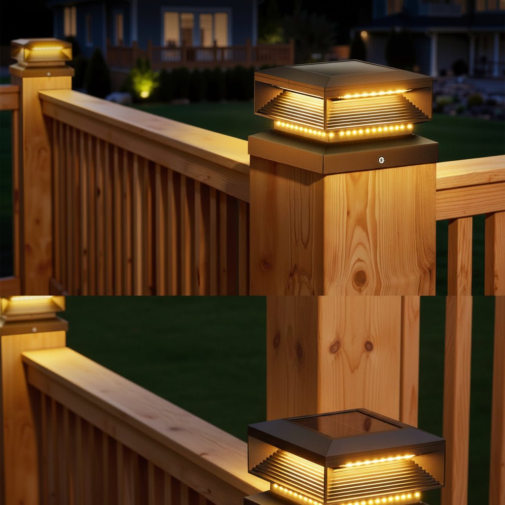 SHINEFLOW – Dekorative Solar Pfostenbeleuchtung für Terrasse & Deck