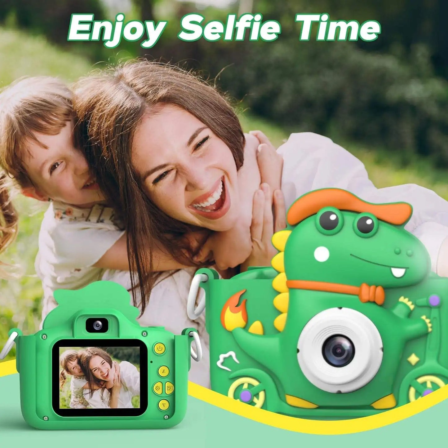 PhotoDino – Cámara de dinosaurio para niños con 1080p HD