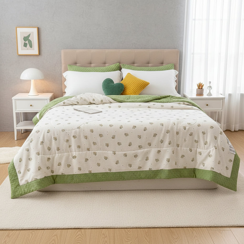 FRESHPETAL – Couverture d'été – Élégance douce pour des nuits détendues