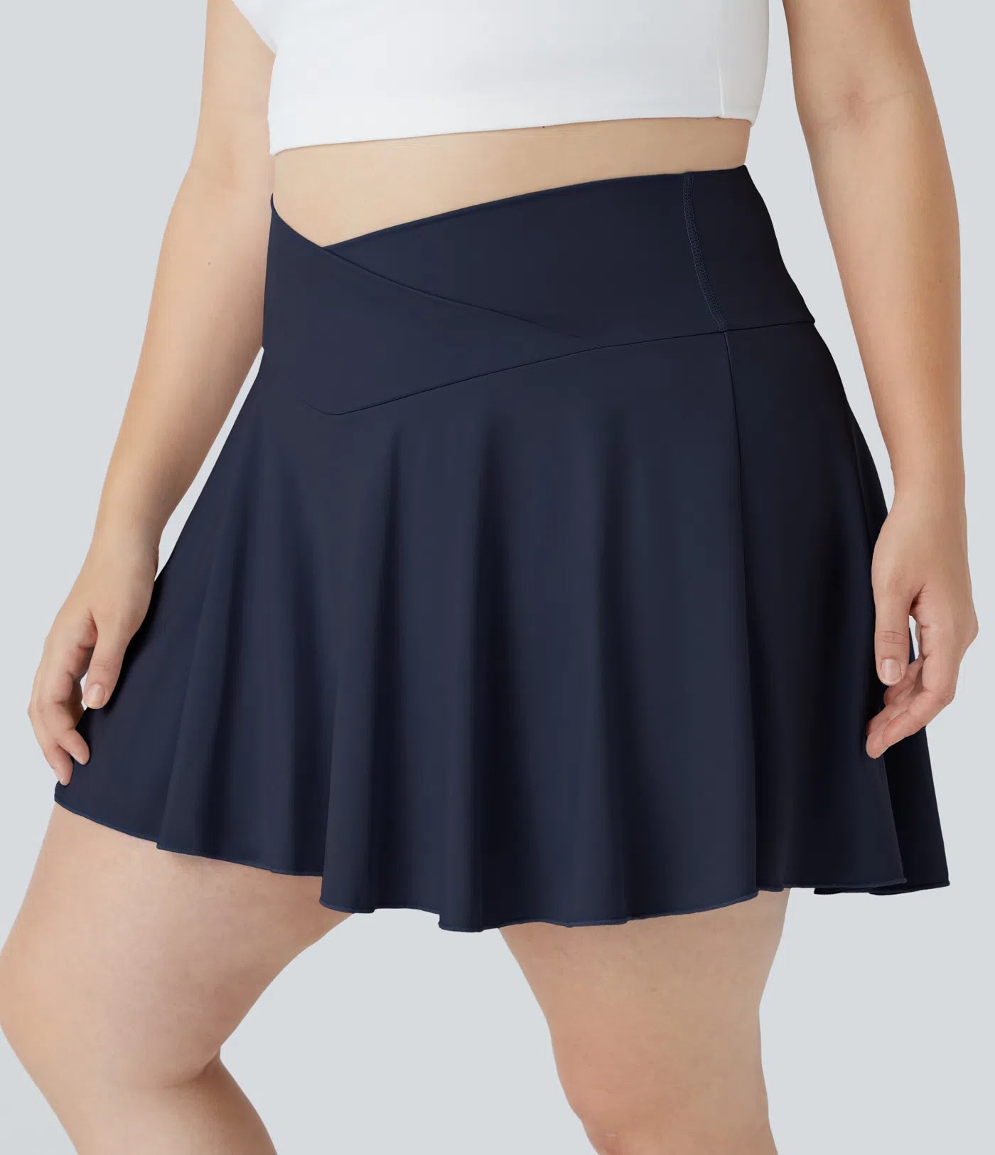 SOFTLYZERO - Airy 2-in-1 tennis skirt with crossover waistband & pockets