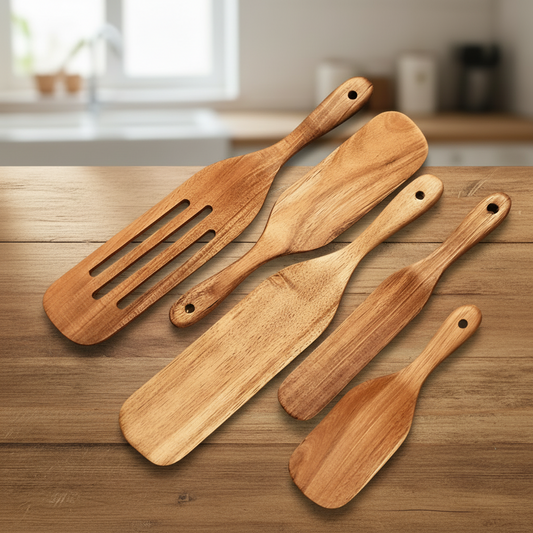 Holzpfannenwender Set Küchengeräte-2