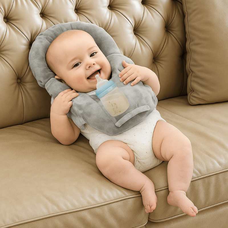 FEEDORIS – Cuscino per allattamento e biberon per neonati con supporto integrato per biberon