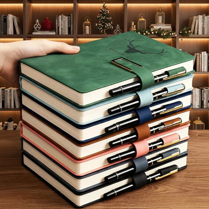 PENVOIR – Carnet de notes en cuir A5 avec 200 pages, couverture personnalisée et marque-page intégré