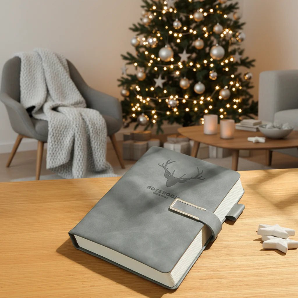 PENVOIR – Carnet de notes en cuir A5 avec 200 pages, couverture personnalisée et marque-page intégré