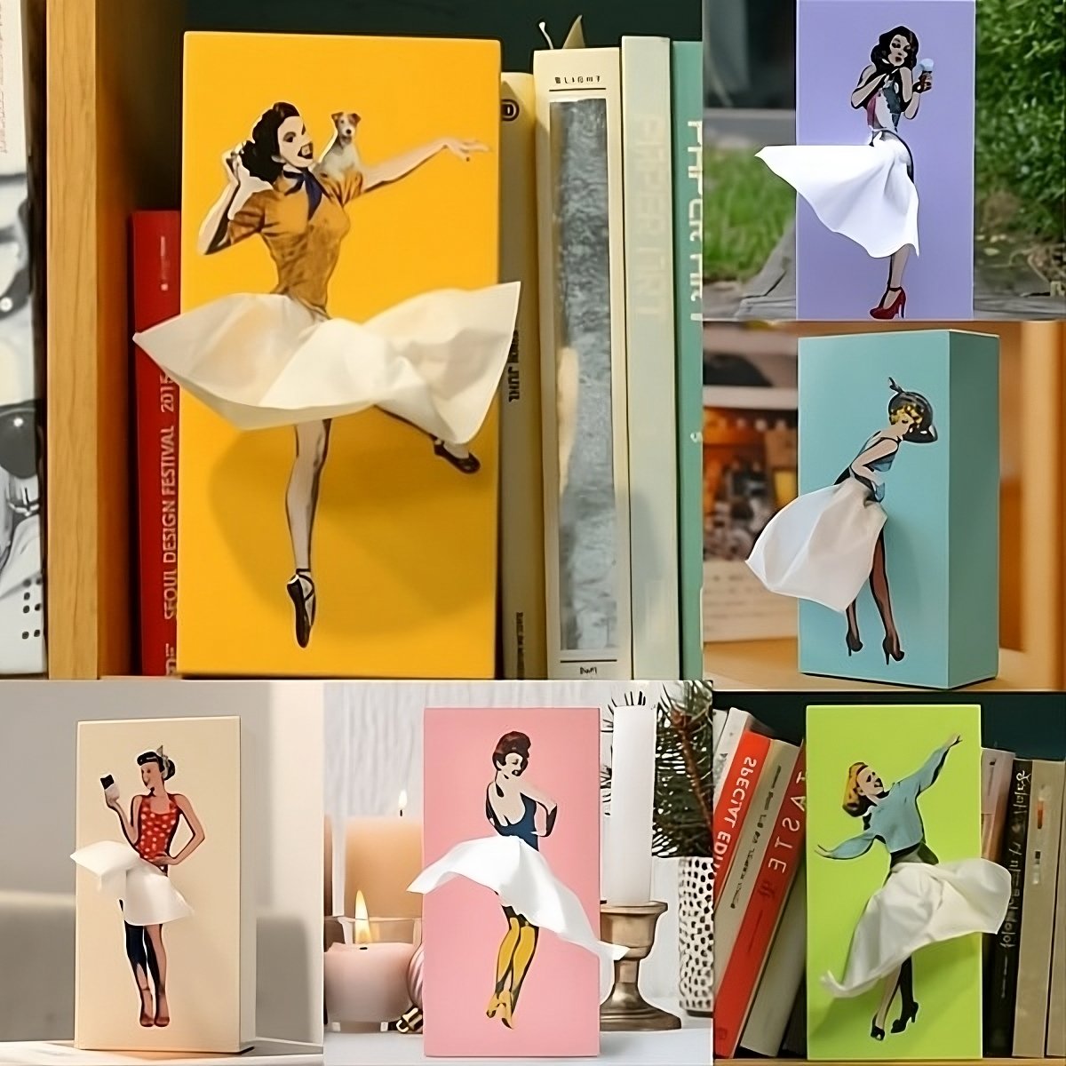 TISSUDANCE – Speelse Rock Taschentuchbox voor Creatieve Woondecoratie