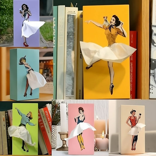 TISSUDANCE – Speelse Rock Taschentuchbox voor Creatieve Woondecoratie