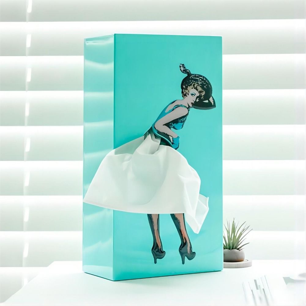 TISSUDANCE – Speelse Rock Taschentuchbox voor Creatieve Woondecoratie