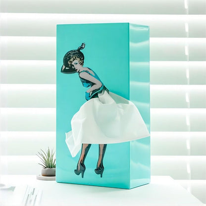 TISSUDANCE – Speelse Rock Taschentuchbox voor Creatieve Woondecoratie