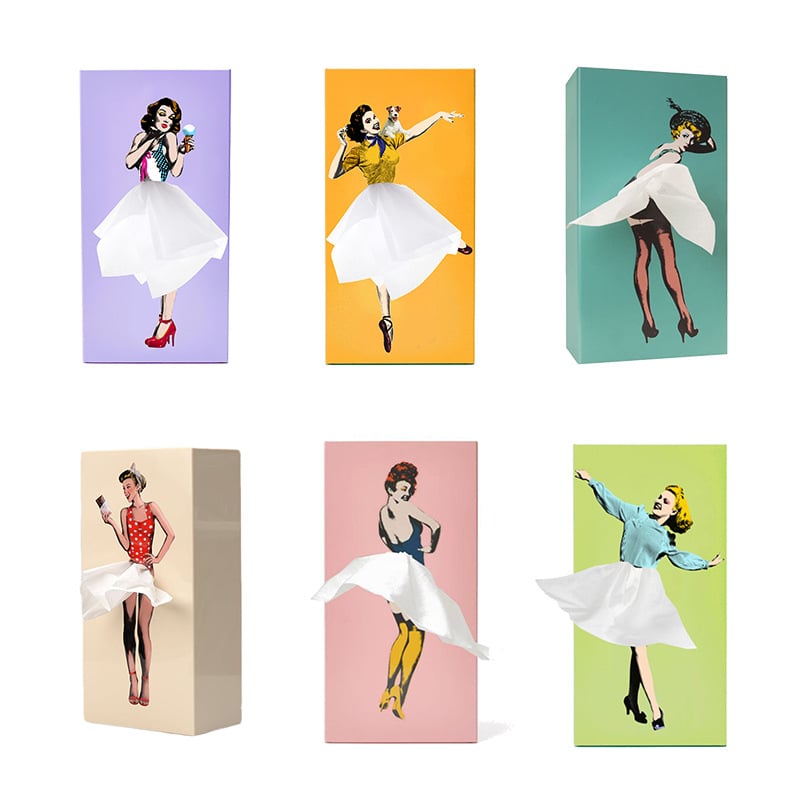 TISSUDANCE – Speelse Rock Taschentuchbox voor Creatieve Woondecoratie