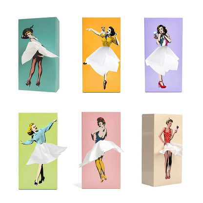 TISSUDANCE – Speelse Rock Taschentuchbox voor Creatieve Woondecoratie