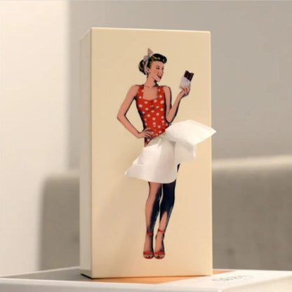 TISSUDANCE – Speelse Rock Taschentuchbox voor Creatieve Woondecoratie
