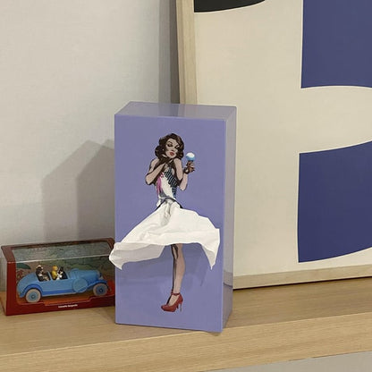 TISSUDANCE – Speelse Rock Taschentuchbox voor Creatieve Woondecoratie