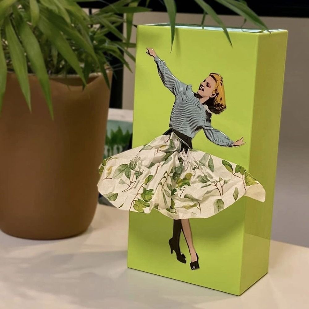 TISSUDANCE – Speelse Rock Taschentuchbox voor Creatieve Woondecoratie
