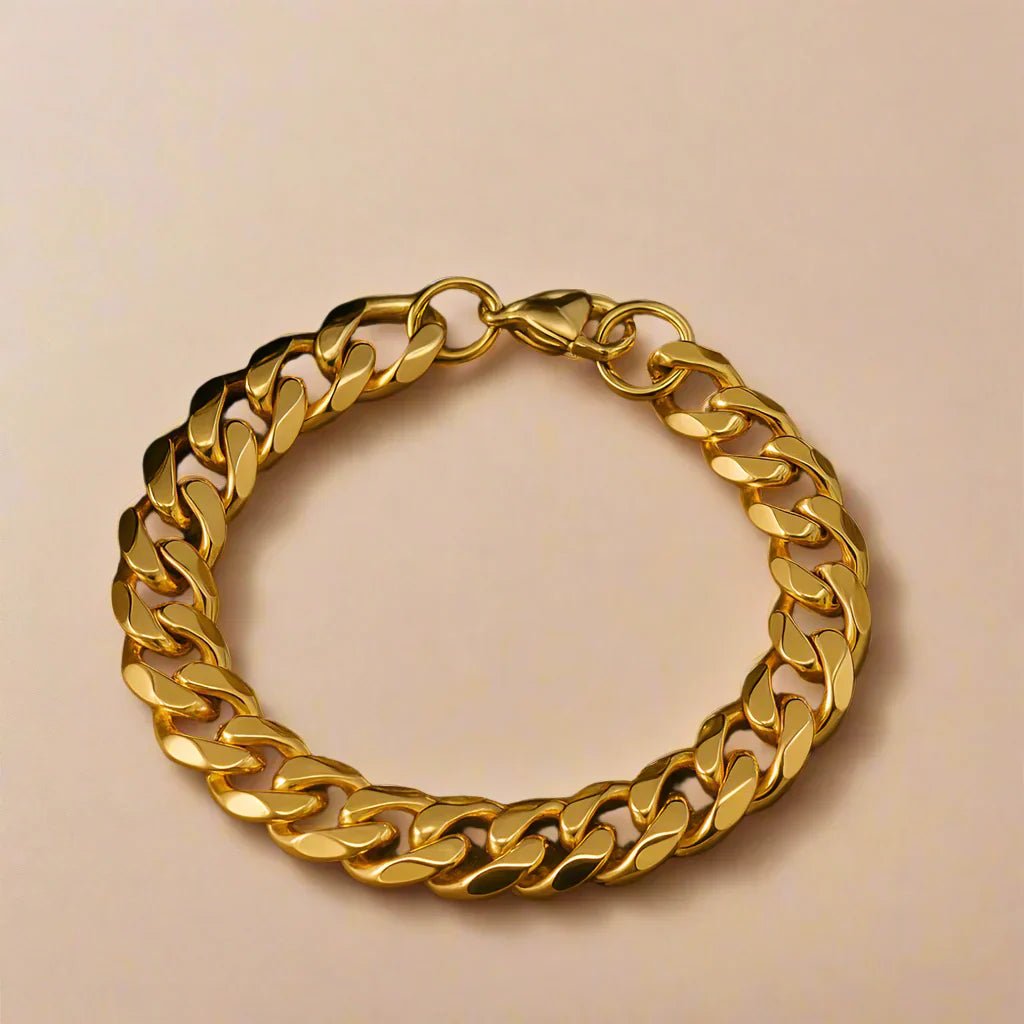 ARMBAND MIT GEPANZERTER KETTE – Verstellbare Eleganz aus Edelstahl im Punk-Stil 5