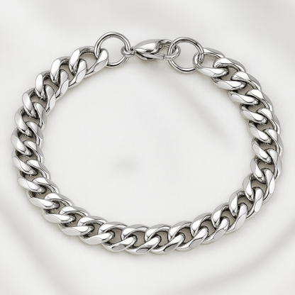 ARMBAND MIT GEPANZERTER KETTE – Verstellbare Eleganz aus Edelstahl im Punk-Stil 6