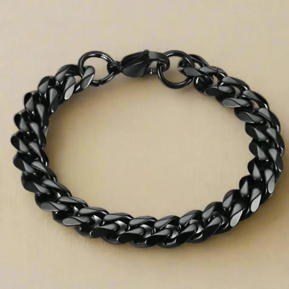 ARMBAND MIT GEPANZERTER KETTE – Verstellbare Eleganz aus Edelstahl im Punk-Stil 7