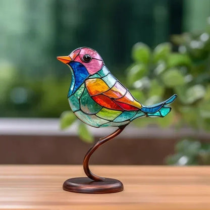 ARTISANFINCH – Handgefertigte bunte Vogelstatue aus Acryl zur Dekoration 0