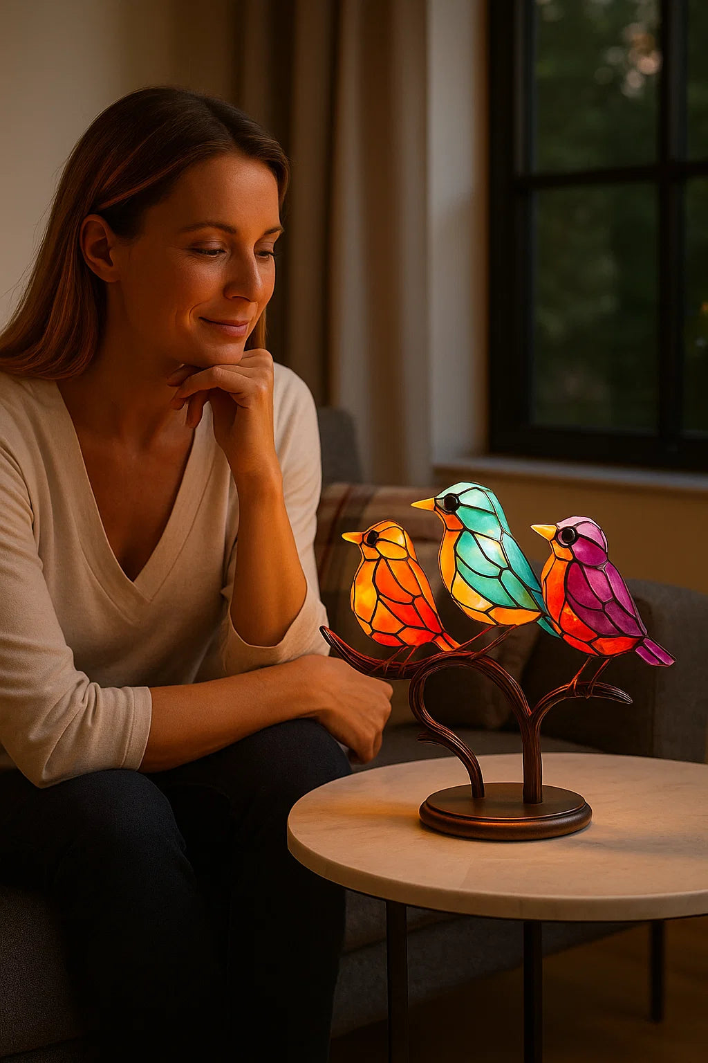 ARTISANFINCH – Handgefertigte bunte Vogelstatue aus Acryl zur Dekoration 7