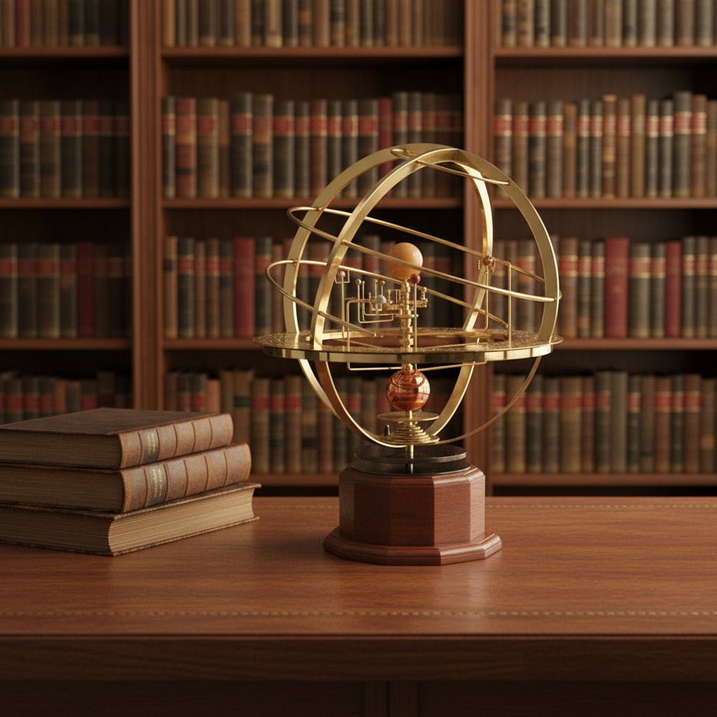 ASTROGLOBE – Sonnensystemmodell aus Messing mit allen 9 handgeformten Planeten 3