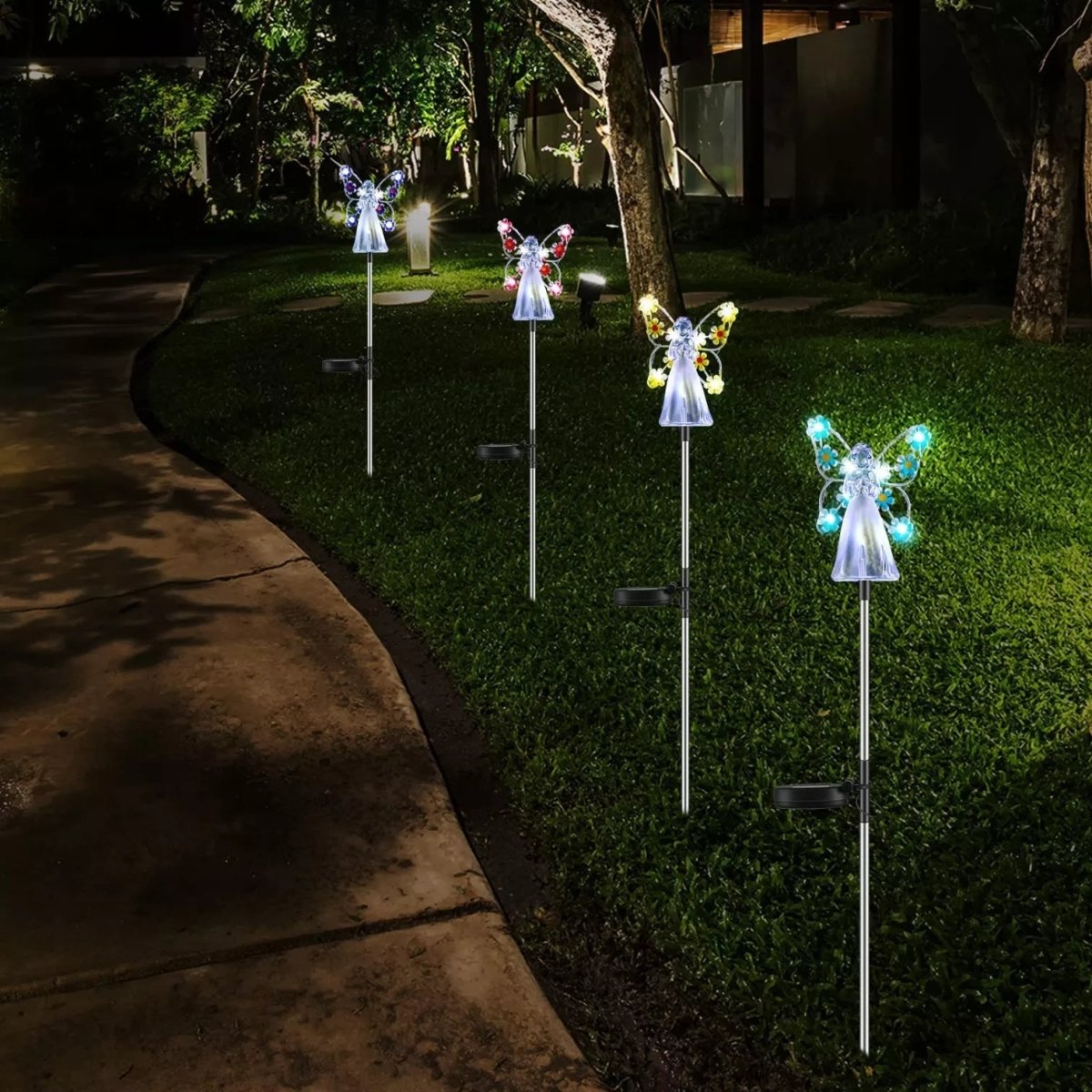 AURAANGEL Solar LED Gartenleuchte – Wetterfester Engel mit automatischer Aufladung 5