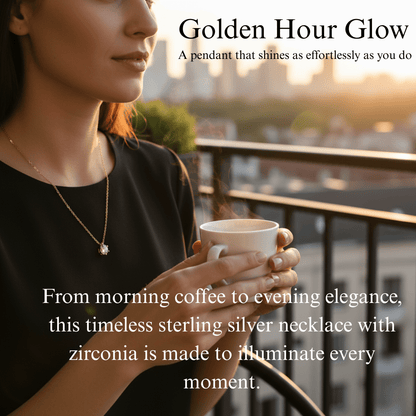 AURELIA ANHÄNGER – Zirkonia Halskette aus 925 Sterling Silber mit geometrischem Design 1